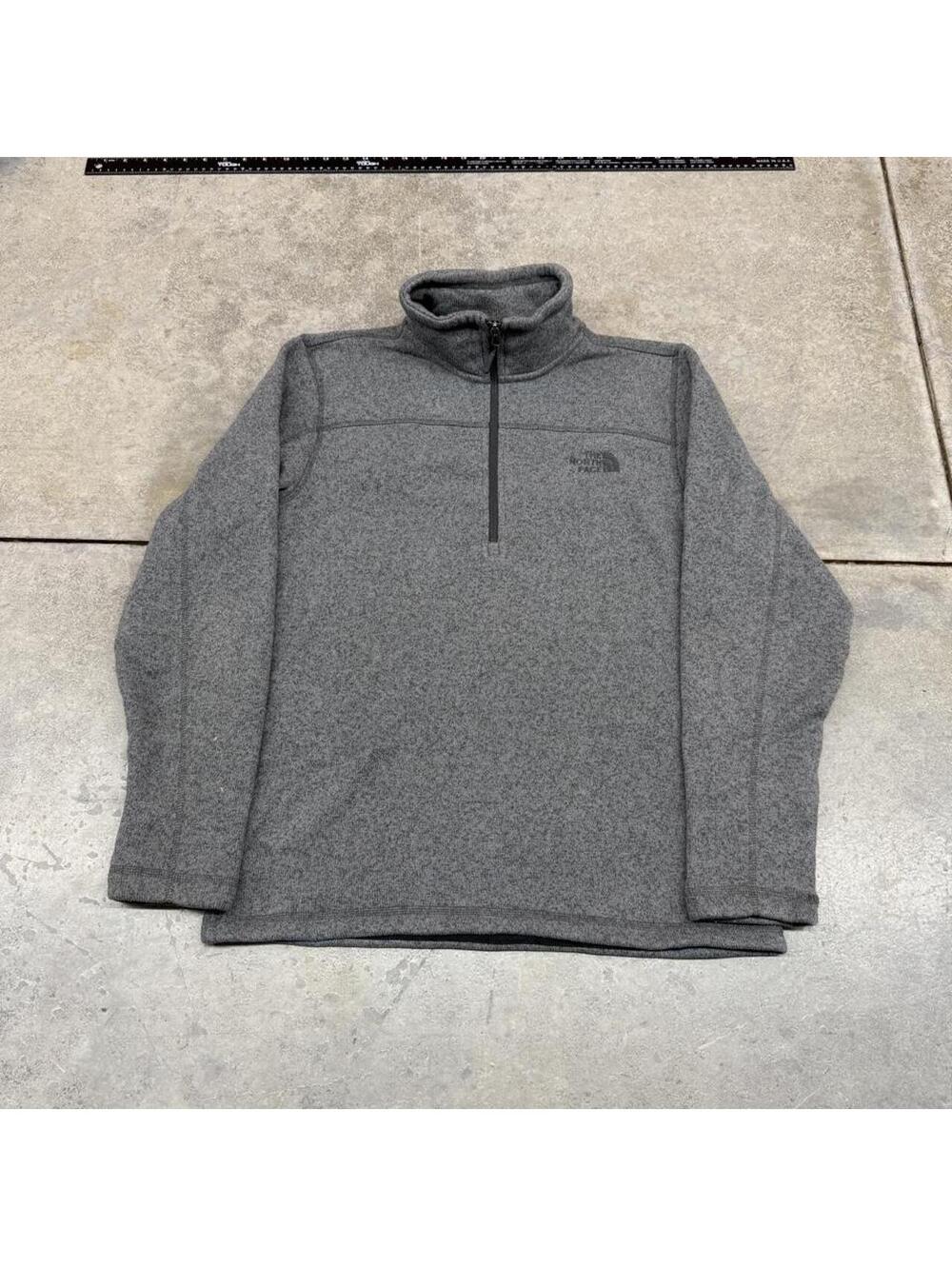 vintage the north face gordon lyons grey quarter zip fleece jacket size medium